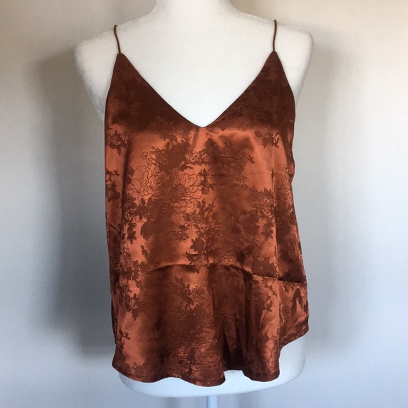 Vici Tops - Vici Collection Burnt Orange Floral Tank